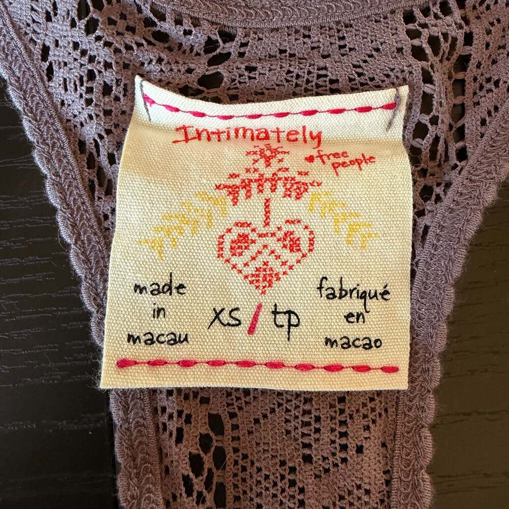 Intimately Free People Racerback Openwork Crochet Knit Tank Top - Picture 2 of 6